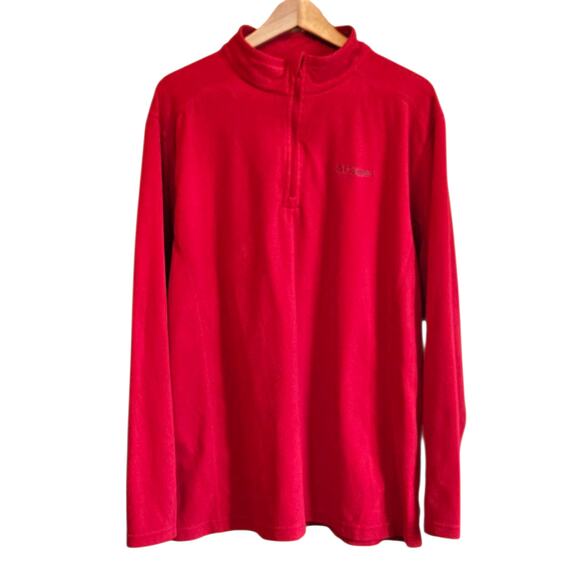 Columbia Fleece 1/4 Zip Jacket Layering Red Men's XLarge - Picture 1 of 6